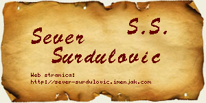 Sever Surdulović vizit kartica